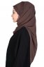 Carin - Brown Practical Chiffon Hijab