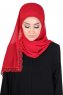 Carin - Red Practical Chiffon Hijab