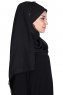 Carin - Black Practical Chiffon Hijab