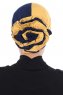 Clara - Mustard & Navy Blue Cotton Turban