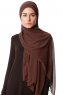 Derya - Brown Practical Chiffon Hijab