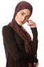 Derya - Brown Practical Chiffon Hijab
