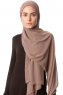 Derya - Dark Taupe Practical Chiffon Hijab