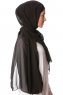 Derya - Black Practical Chiffon Hijab