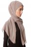 Derya - Light Taupe Practical Chiffon Hijab