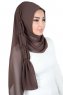 Disa - Brown Practical Chiffon Hijab
