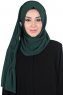 Disa - Dark Green Practical Chiffon Hijab