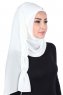 Disa - Offwhite Practical Chiffon Hijab