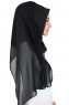 Disa - Black Practical Chiffon Hijab