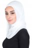 Disa - White Practical Chiffon Hijab