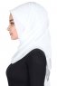 Disa - White Practical Chiffon Hijab