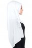 Disa - White Practical Chiffon Hijab