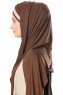 Duru - Brown & Taupe Jersey Hijab