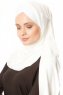 Duru - Creme & White Jersey Hijab