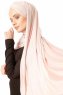 Duru - Dusty Pink & Beige Jersey Hijab