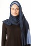 Duru - Navy Blue & Indigo Jersey Hijab