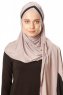 Duru - Stone Grey & Black Jersey Hijab