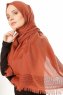 Ebru - Brick Red Cotton Hijab