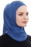 Elif - Blue Sport Hijab - Ecardin