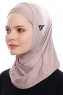 Elif - Stone Grey Sport Hijab - Ecardin
