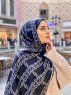 Elyas - Black Patterned Cotton Hijab - Mirach