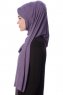 Eslem - Dark Purple Pile Jersey Hijab - Ecardin