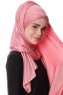 Eslem - Dark Pink Pile Jersey Hijab - Ecardin
