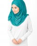 Everglade Teal Bomull Voile Hijab 5TA11a