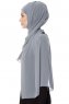 Evren - Grey Chiffon Hijab