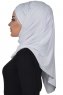 Filippa - White Practical Cotton Hijab - Ayse Turban