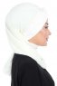 Gill - Creme & Creme Chiffon Turban