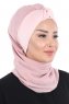 Gill - Dusty Pink & Dusty Pink Chiffon Turban