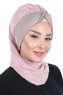Gill - Dusty Pink & Taupe Chiffon Turban