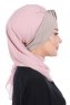 Gill - Dusty Pink & Taupe Chiffon Turban