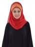 Gina Röd Praktisk One-Piece Hijab Ayse Turban 324126-1