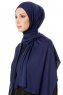 Hande - Navy Blue Cotton Hijab - Gülsoy