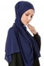 Hande - Navy Blue Cotton Hijab - Gülsoy