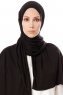 Hande - Black Cotton Hijab - Gülsoy