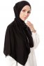 Hande - Black Cotton Hijab - Gülsoy