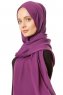 Hazal - Purple Crepe Hijab - Ecardin