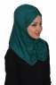 Hilda - Dark Green Cotton Hijab