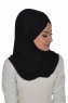 Hilda - Black Cotton Hijab