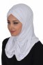 Hilda - White Cotton Hijab