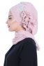 Hillevi - Dusty Pink Chiffon Instant Turban