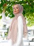 Isbah - Brown Patterned Hijab - Sal Evi