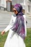 Isfa - Purple Patterned Hijab - Sal Evi