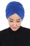 Jill - Blue Cotton Turban - Ayse Turban