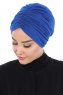 Jill - Blue Cotton Turban - Ayse Turban