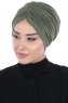 Jill - Khaki Cotton Turban - Ayse Turban