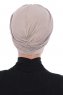 Jill - Taupe Cotton Turban - Ayse Turban